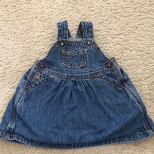 Baby Gap girls denim jumper. Size 3-6 months.